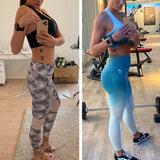 Booty Builder Vorher-Nachher Bild mit weiblichem Körper im Fitnessstudio, Galerieposition 1, Carole-Version