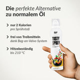 Hand mit Tasty Spray Kaloriensparendem Backspray, hitzebeständig bis 210 °C, Galerieposition 1
