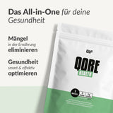 Qore Health package highlighting a smart all-in-one solution to optimize health and eliminate nutritional deficiencies