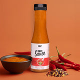 Tasty Sauce Sweet Chili Flasche mit Schale, Chilischoten und Chiliflocken, kalorienarme Sauce von Quantum Leap Fitness