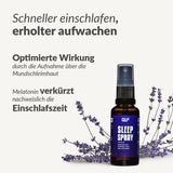 Sleep Spray von Quantum Leap Fitness vor Lavendelzweigen, innovative Einschlafformel mit Melatonin, Galerieposition 1