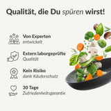 Tasty Spray mit frisch fliegendem Gemüse über Pfanne, Galerieposition 1, präzises Rapsöl-Sprüh-Dosieren