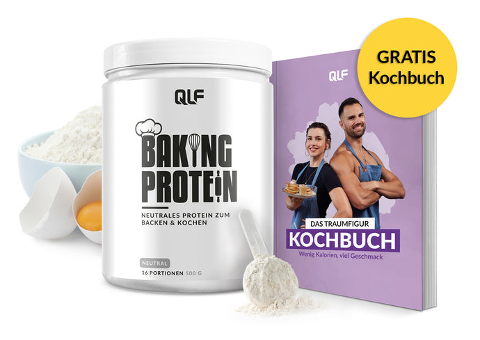 Baking Protein inkl. GRATIS Kochbuch mit neutralem Proteinpulver, Zutaten und Kochbuch fürs gesunde Backen Galerie 1