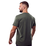 QLF Squad T-Shirt (kleines Logo) in grün, Rückansicht mit sportlich sitzender Passform, Galerieposition 1