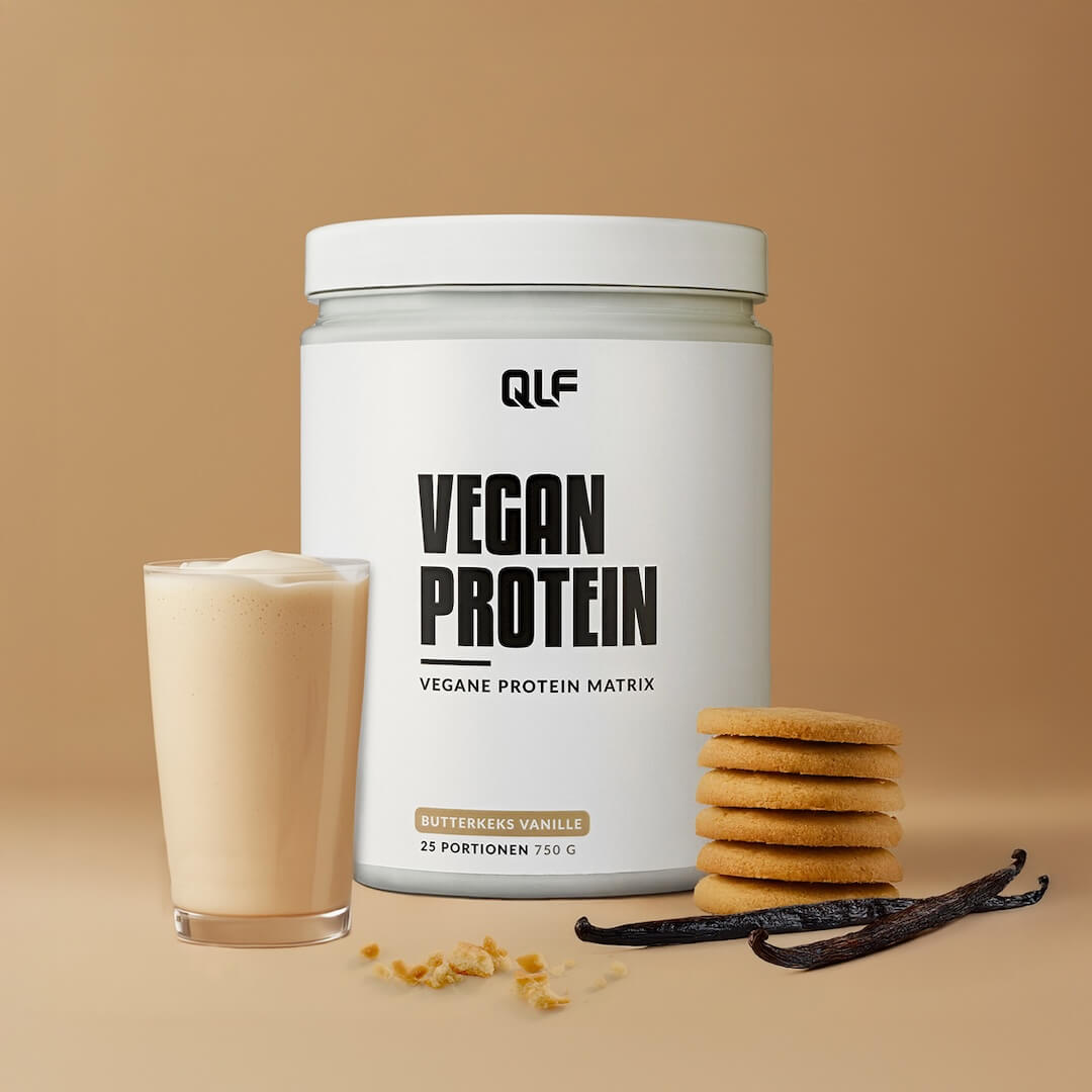 Vegan Protein von Quantum Leap Fitness mit Butterkeks-Vanille-Geschmack, Proteinpulver und Vanilleschoten Galerie 1